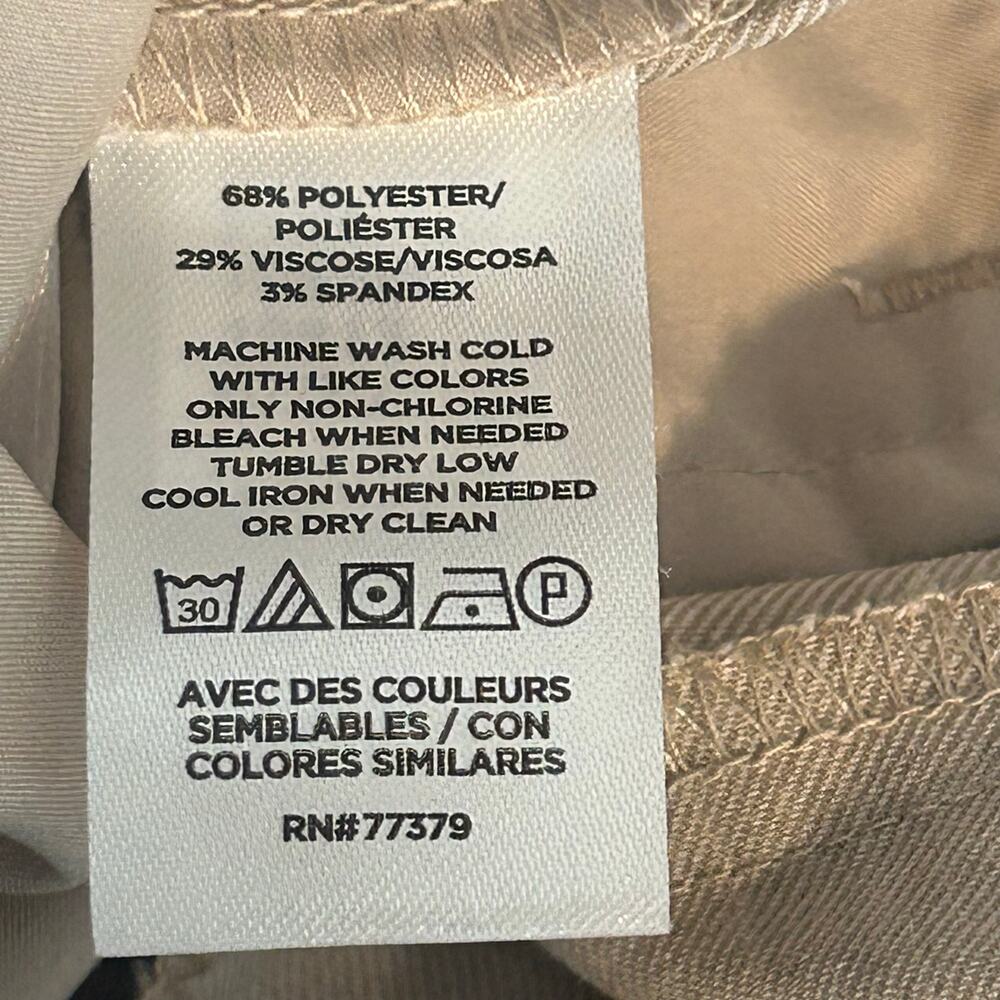 Ann Taylor beige the Sophia career straight leg mid rise trousers size 6P - Picture 6 of 7